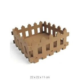 L191 Ahşap Kare Çit Kutu Boyanabilir Obje